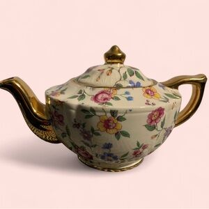 Vintage James Sadler Sophie Chintz Teapot Bone China